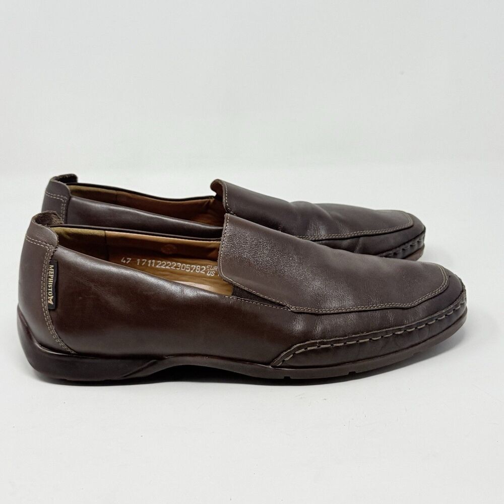 Mephisto Edlef Cool Air Loafers Mens 10.5 Brown Leather Casual Slip On Shoes